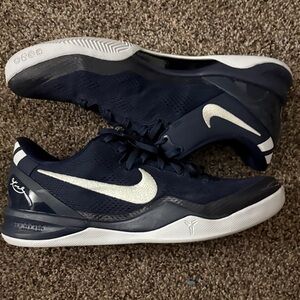 Nike Men's Dark Blue and White Athletic Shoes
